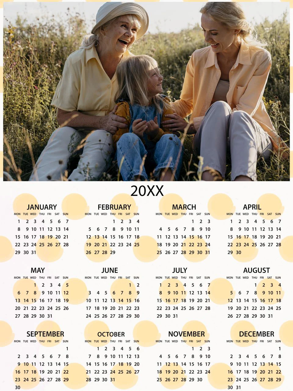 12x18" (30x45cm) Sticky Calendar - Image 3