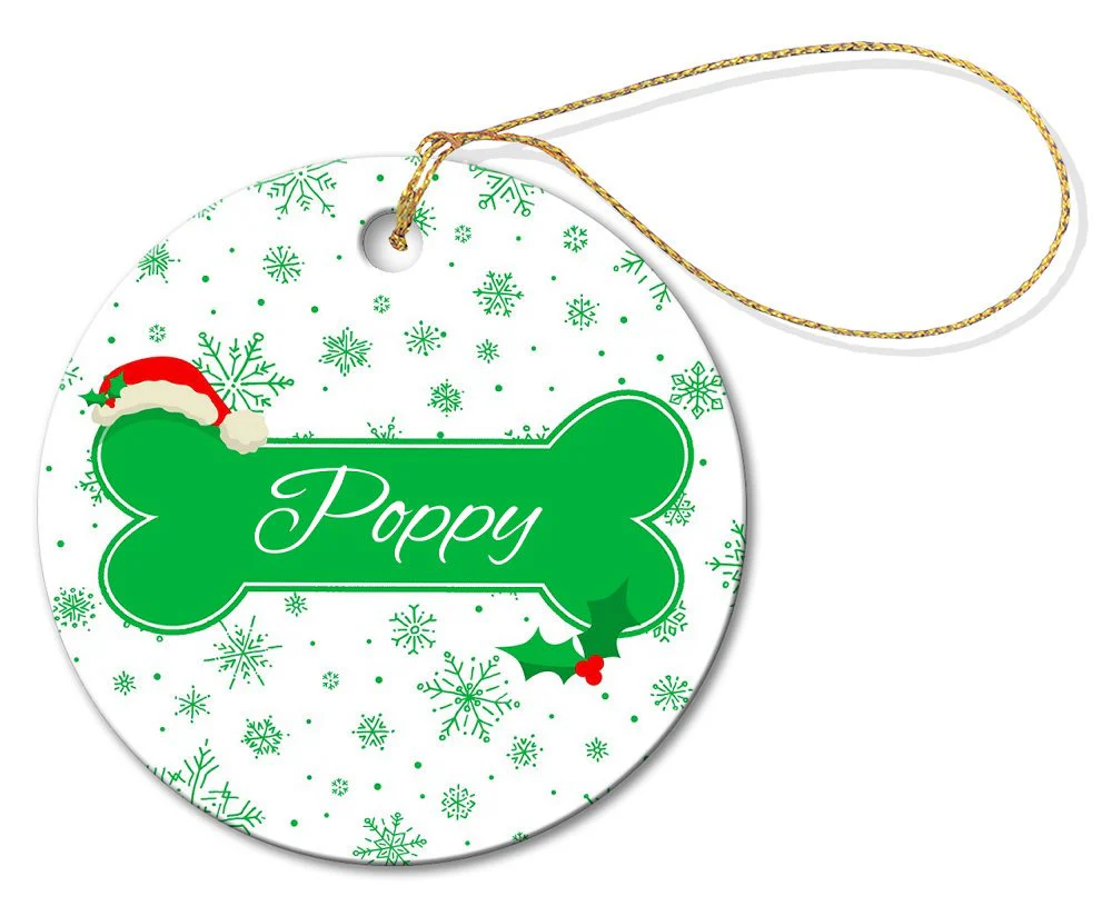 Bone Round Porcelain Ornament