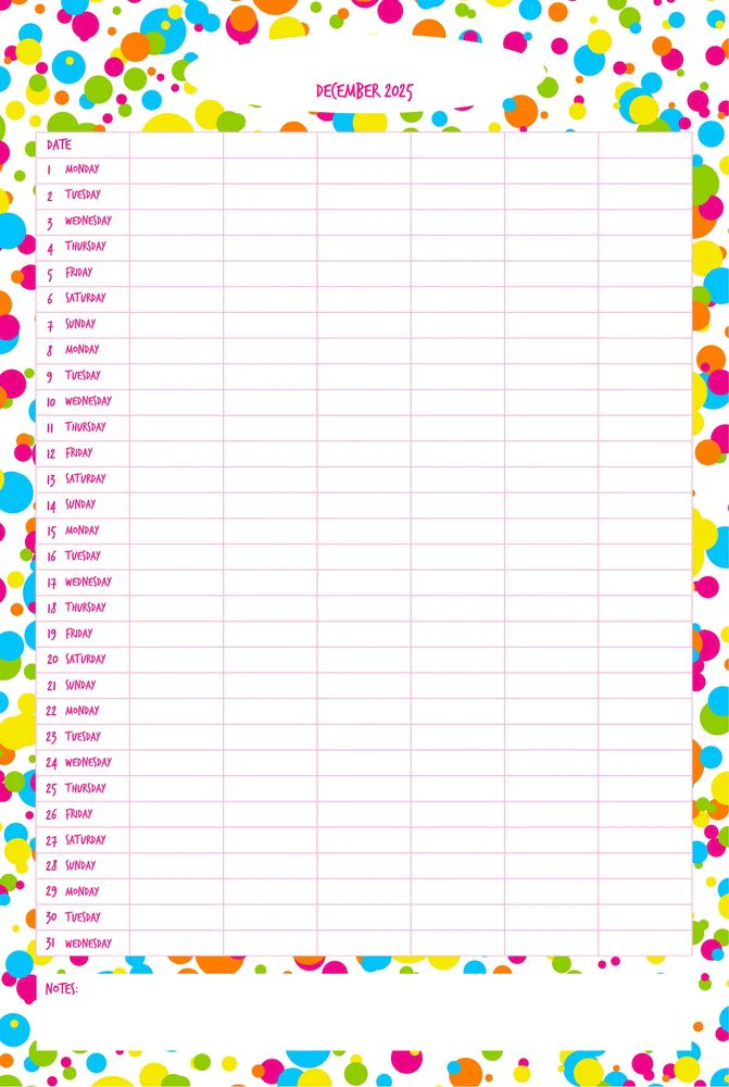 Bubbles A3 Family Planner - Image 2