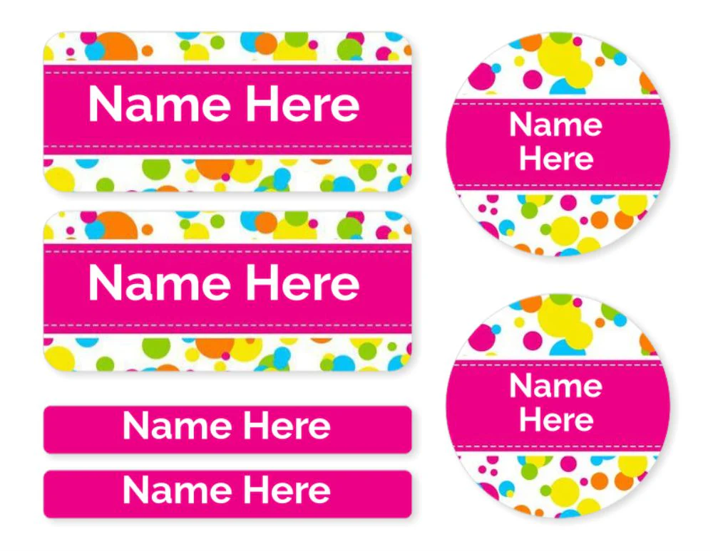 Bubbles - Mixed Name Label Pack - Image 2