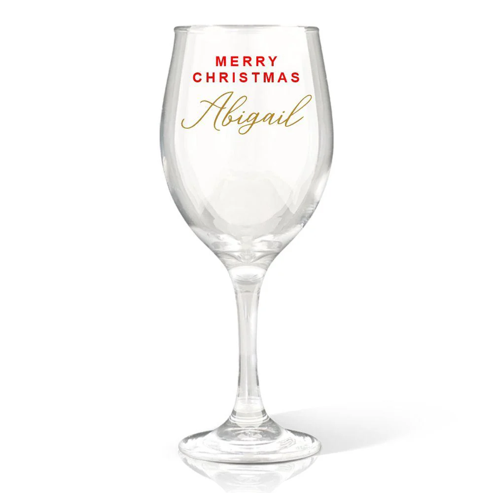 Christmas  Wine Glass