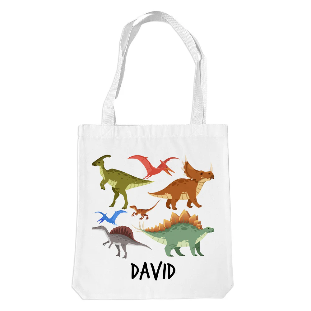 Dinosaur Design White Premium Tote Bag