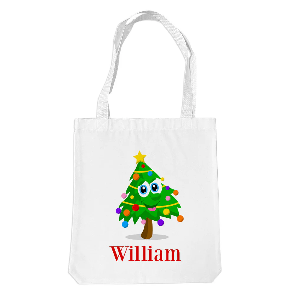 Christmas Tree White Premium Tote Bag