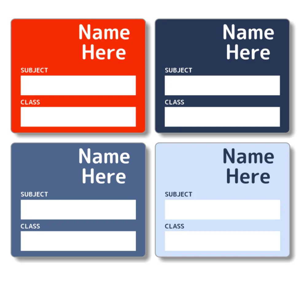Multi Colour - Nautica - School Book Label (Pack of 16)