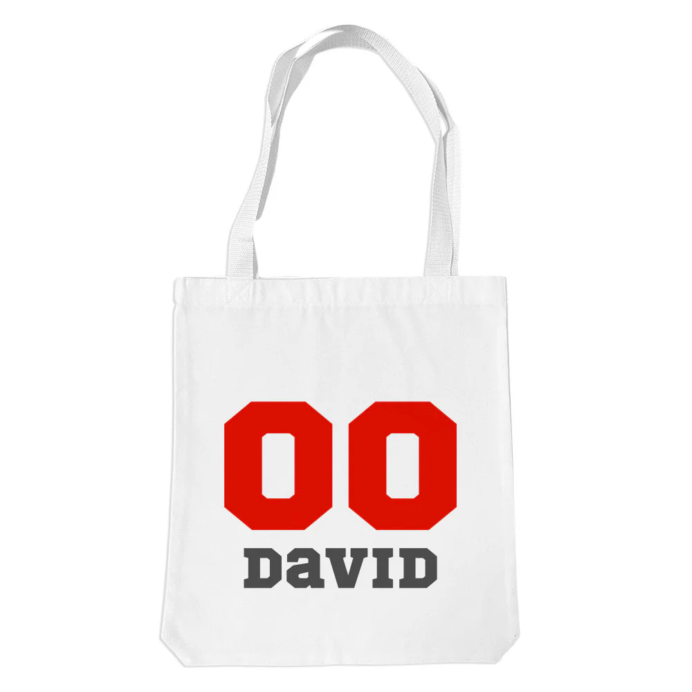 Sports Number White Premium Tote Bag