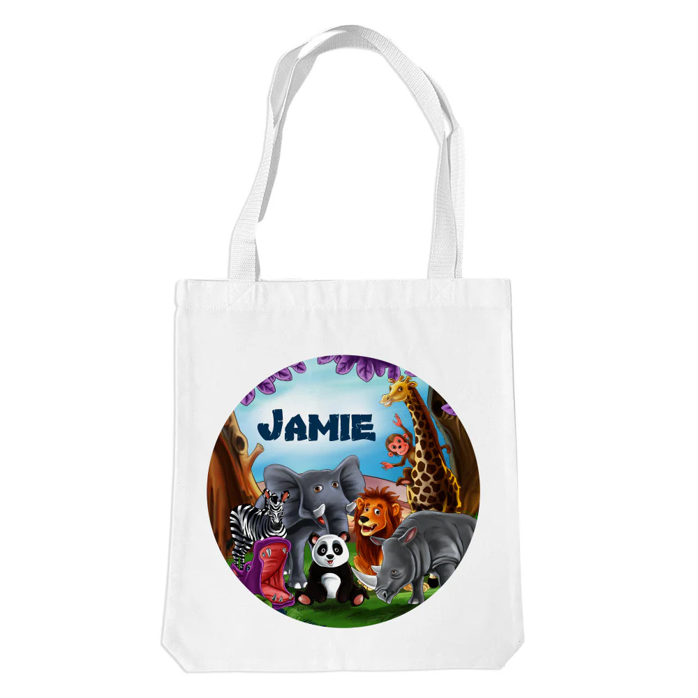 Visits the Zoo White Premium Tote Bag