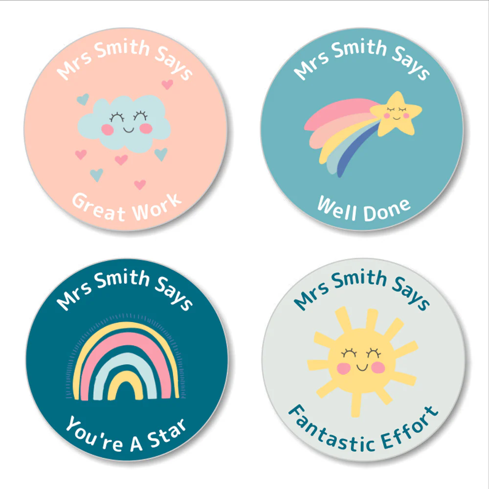 Happy Teacher Rewards Stickers 28pk