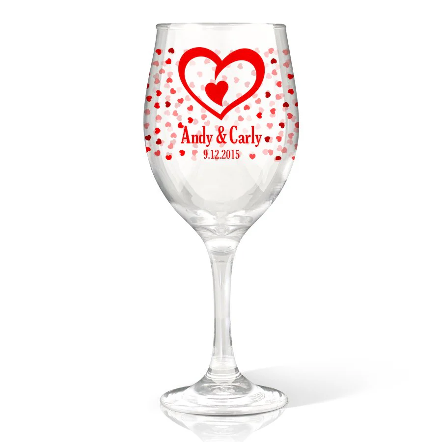 Hearts Wine Glass