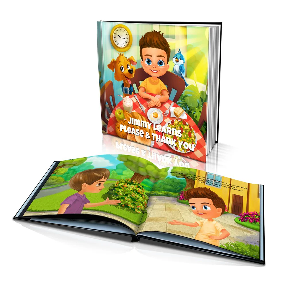 Large Hard Cover Story Book - Learns Please and Thank You