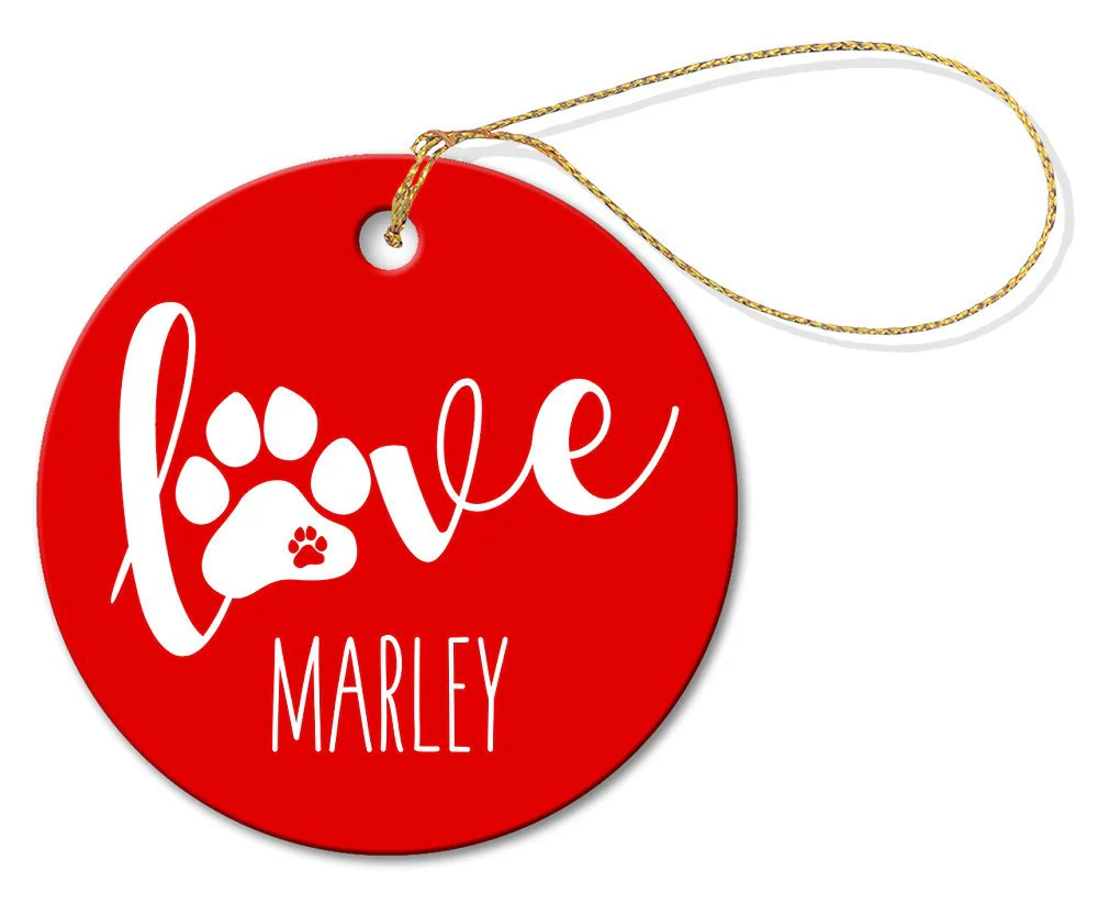 Love  Round Porcelain Ornament