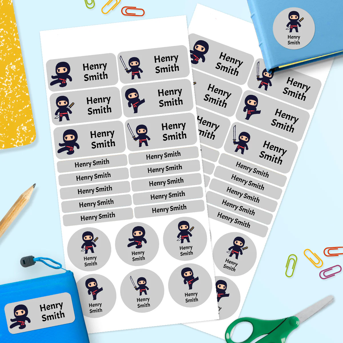 Ninja - Mixed Name Label Pack