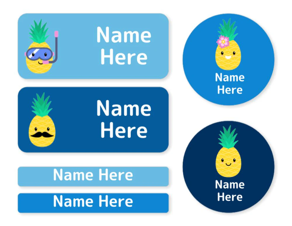 Pineapple - Mixed Name Label Pack - Image 2