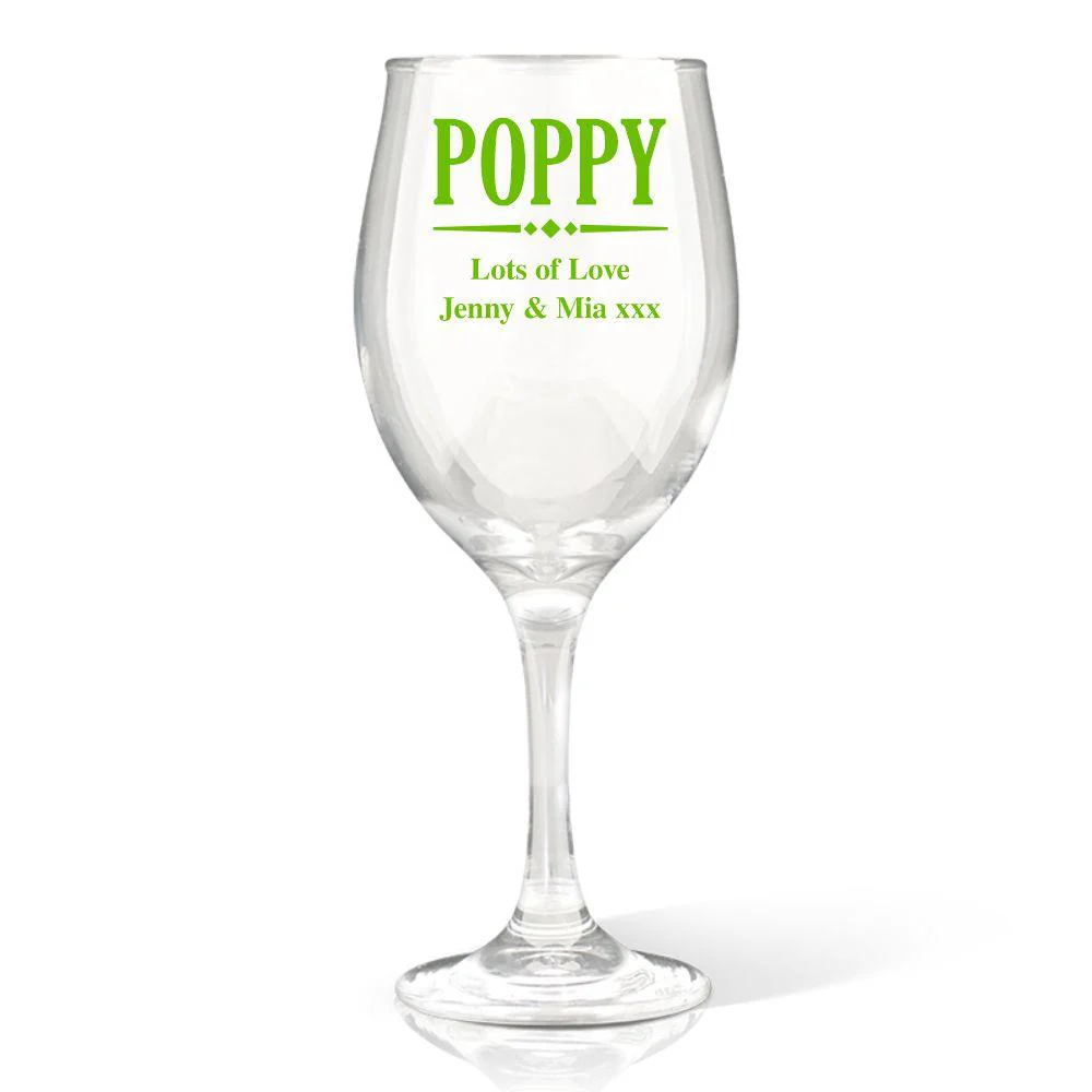 Poppy Wine  Glass