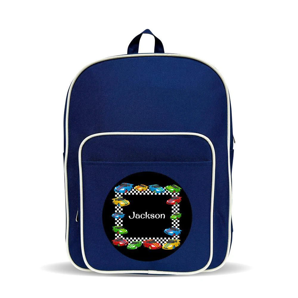 Race Cars Unicorn Backpack - Image 2