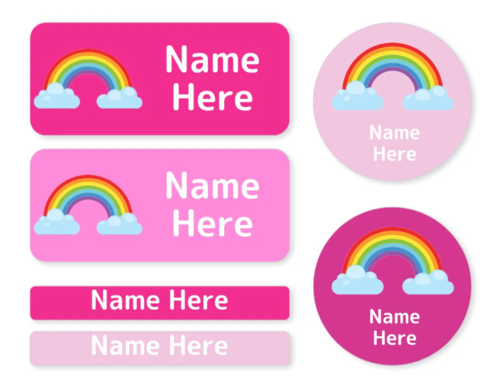 Rainbow -  Mixed Name Label Pack - Image 2