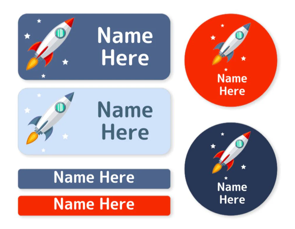 Rocket -  Mixed Name Label Pack - Image 2