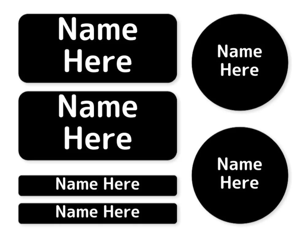 Single Colour-  Mixed Name Label Pack - Image 2