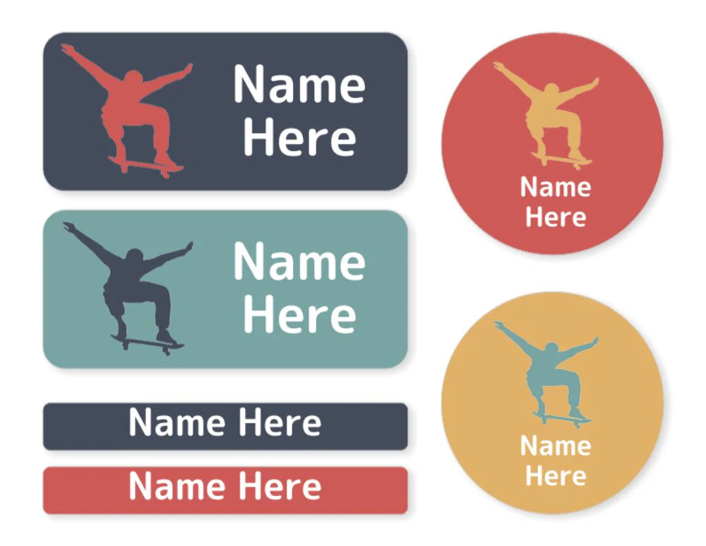 Skater -  Mixed Name Label Pack - Image 2