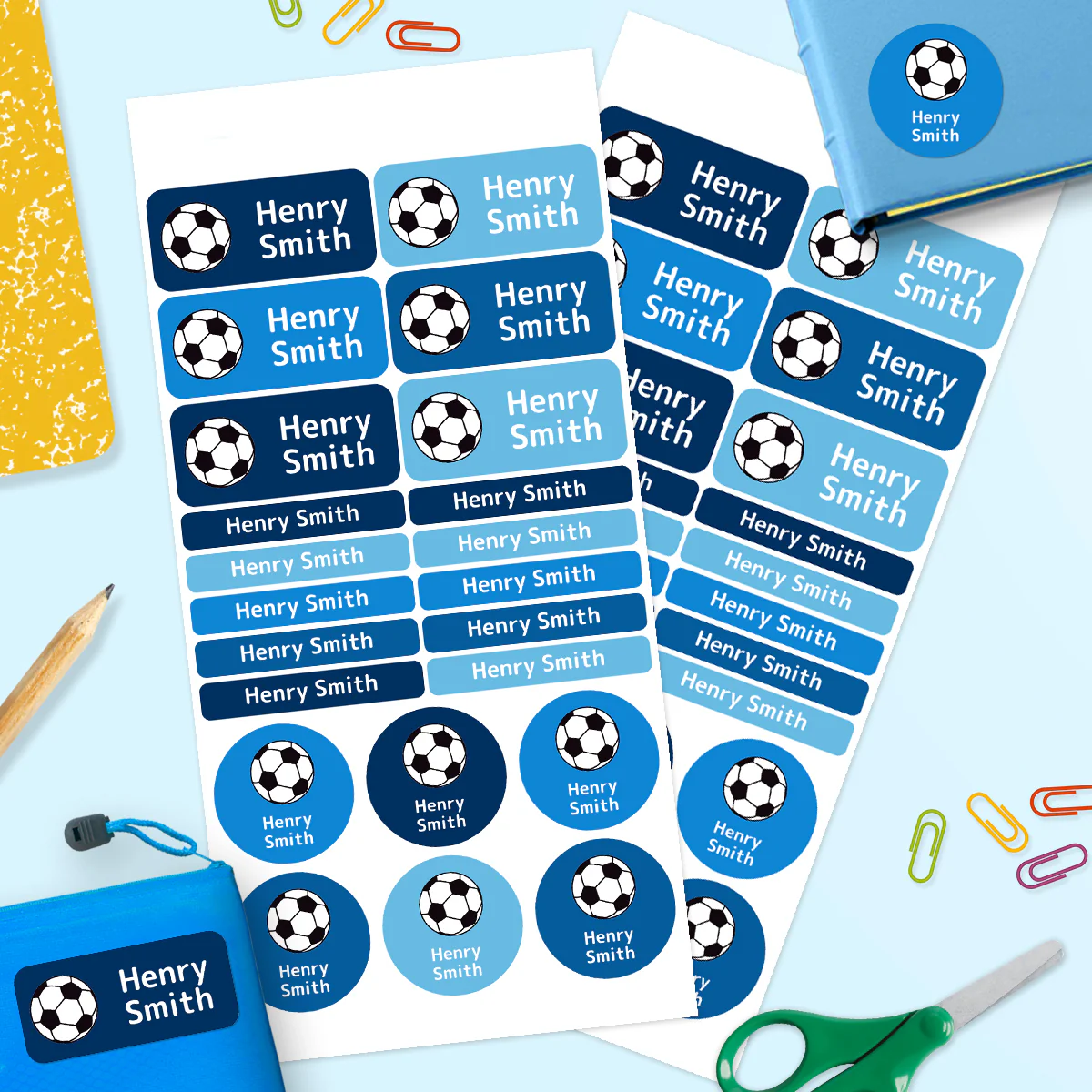 Soccer Ball - Mixed Name Label Pack