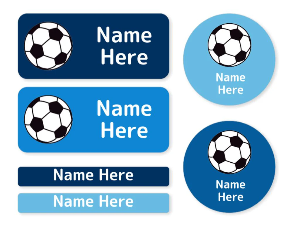 Soccer Ball - Mixed Name Label Pack - Image 2