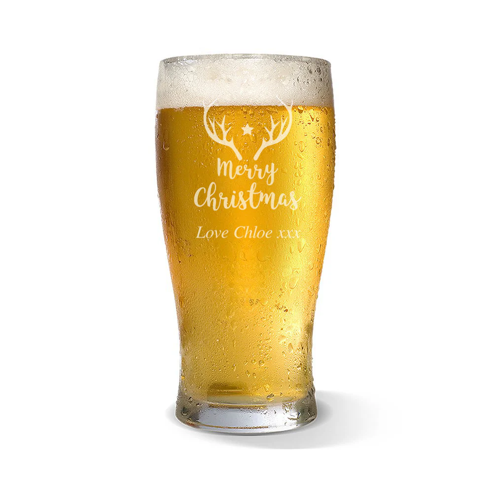 Star Christmas Standard 285ml Beer Glass