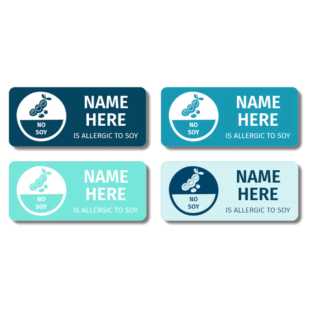 Summer Rectangle Allergy Labels (Pack of 32)