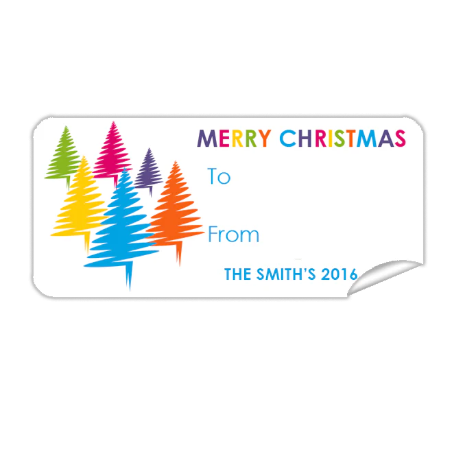 Trees 27pk Labels Christmas