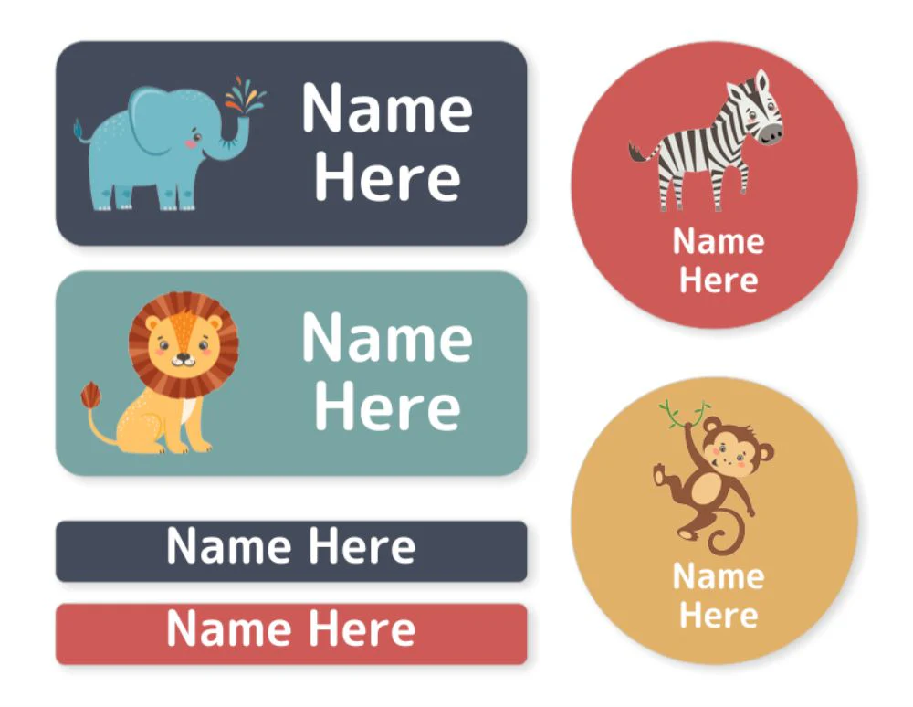 Zoo Animals - Mixed Name Label Pack - Image 2